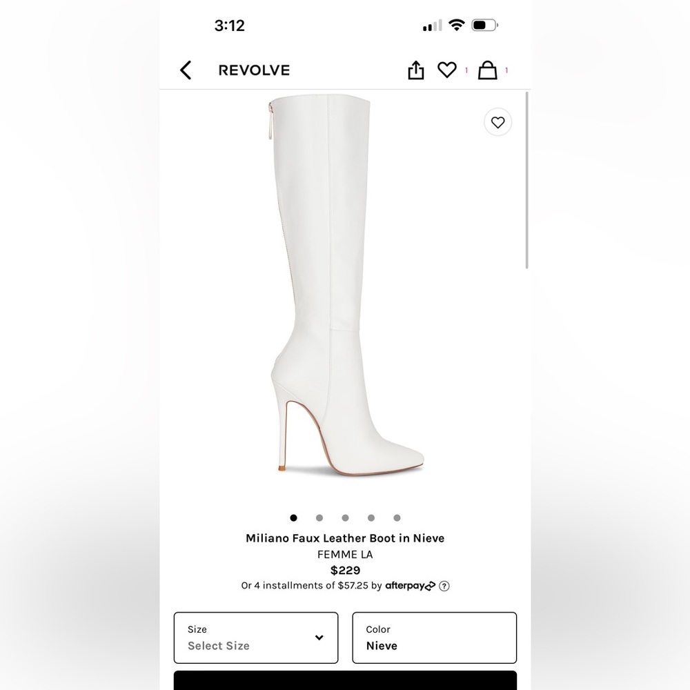 White vegan leather Boots